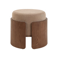 Capsula upholstered ottoman in brown, photo 1