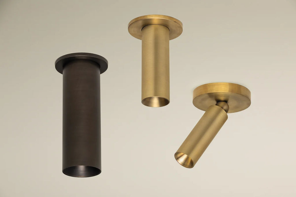 Luxe Pivot Flush Mount Patina Brass