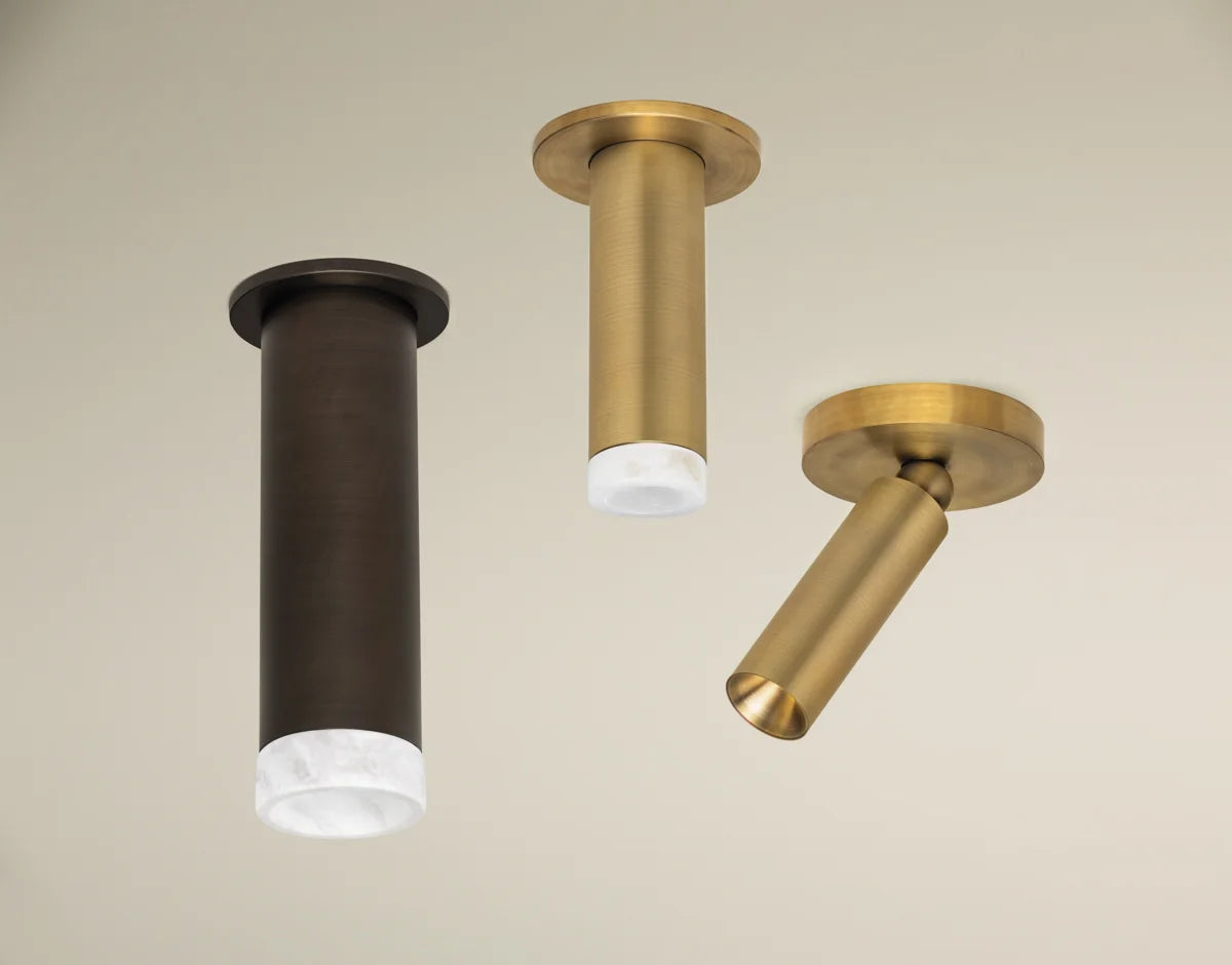 Luxe Pivot Flush Mount Patina Brass