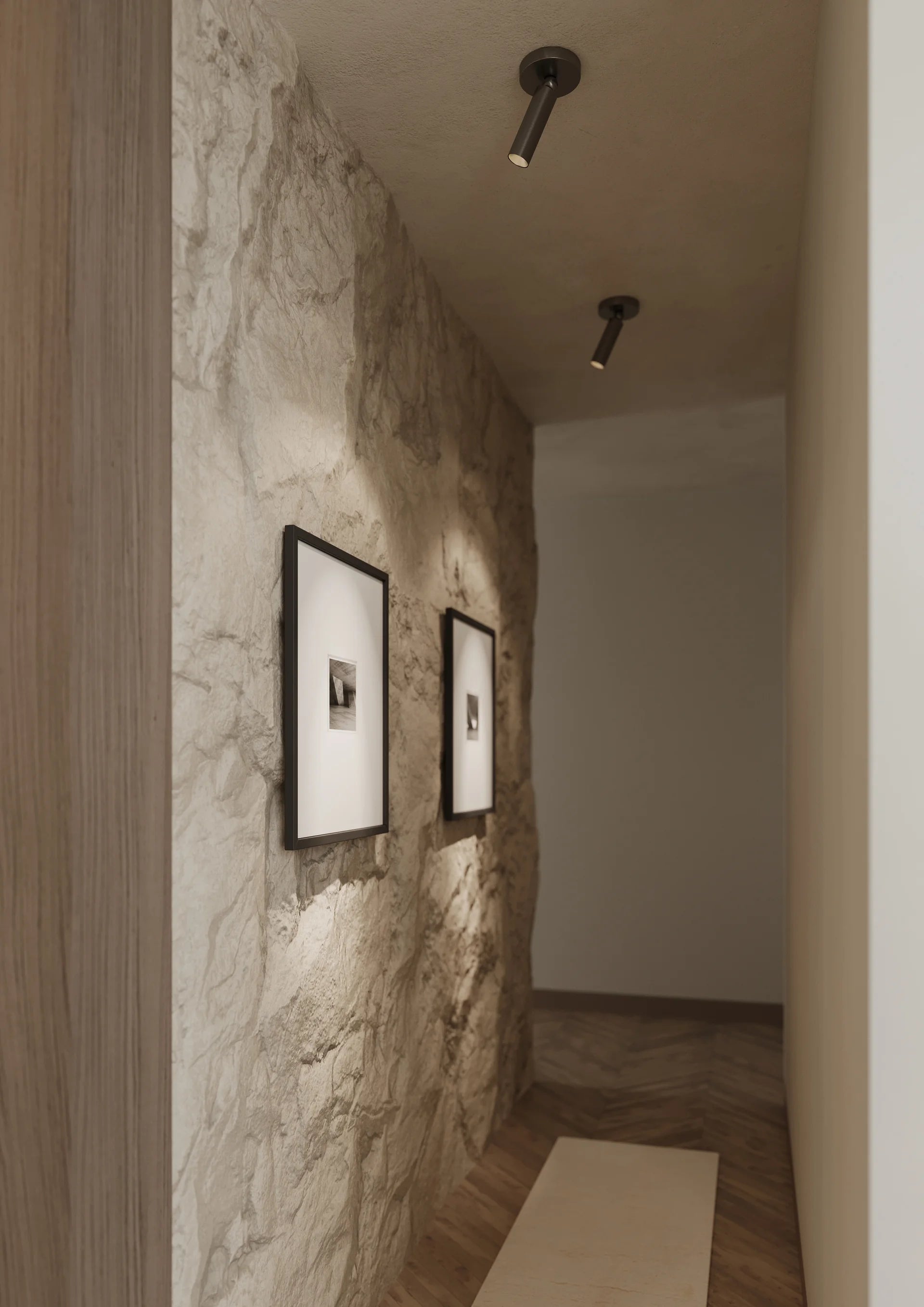 Luxe Pivot Flush Mount Distressed Bronze