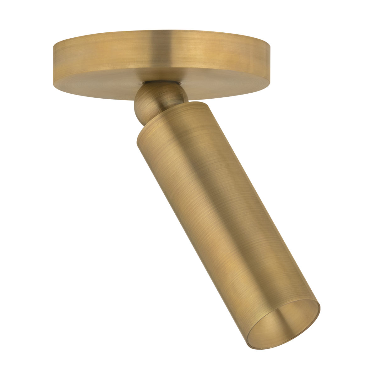 Luxe Pivot Flush Mount Patina Brass