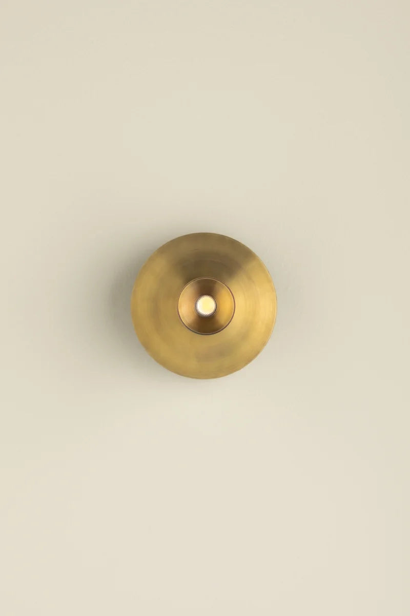 Luxe Pivot Flush Mount Patina Brass