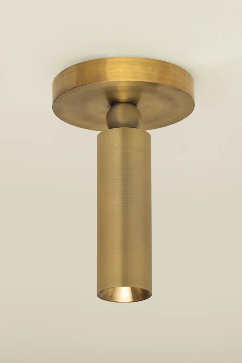 Luxe Pivot Flush Mount Patina Brass