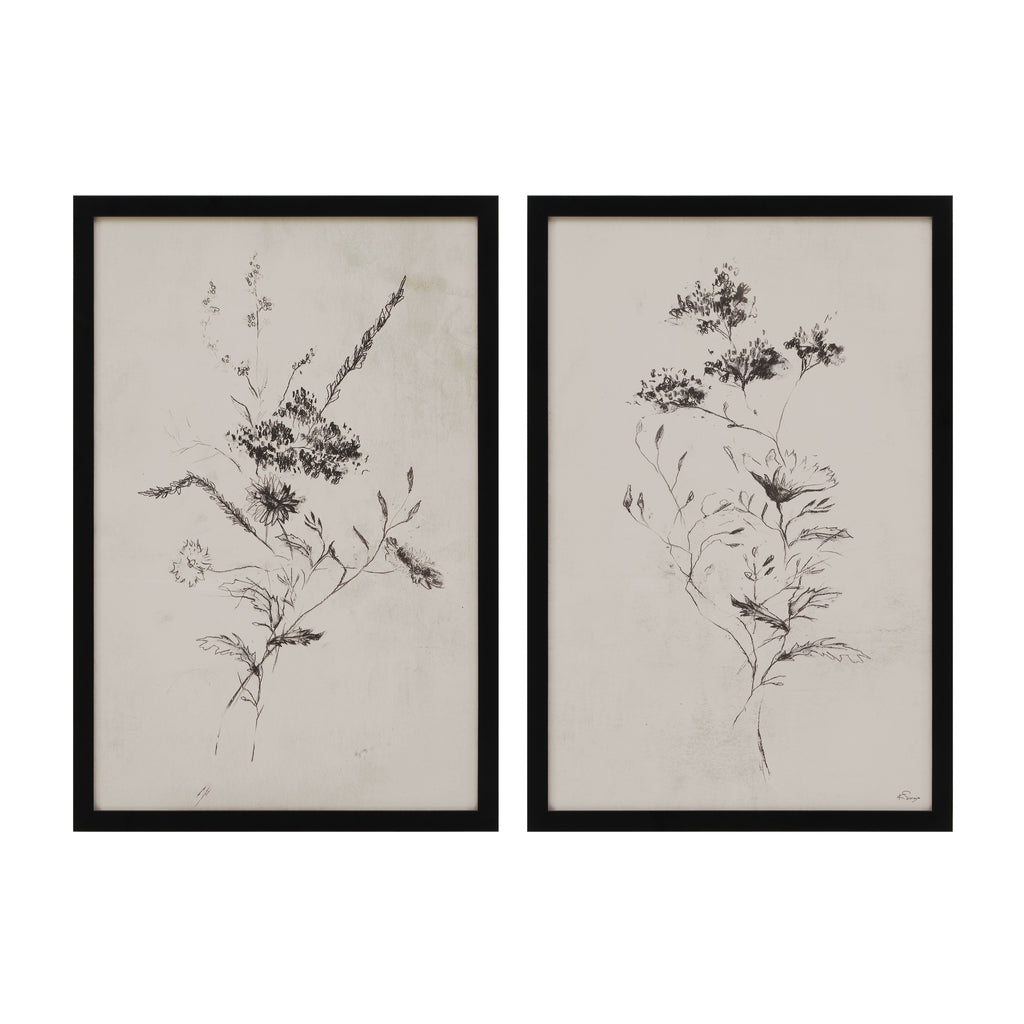 Adeline wall decor by Renwil, rag paper, black frame
