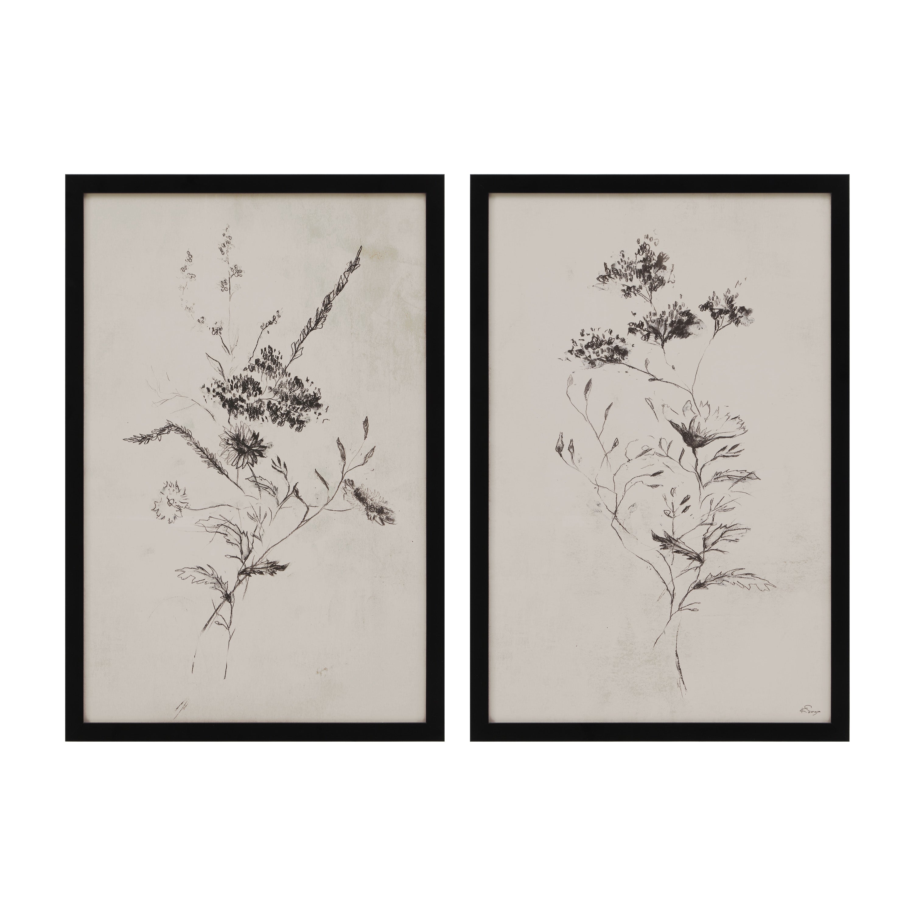 Adeline wall decor by Renwil, rag paper, black frame