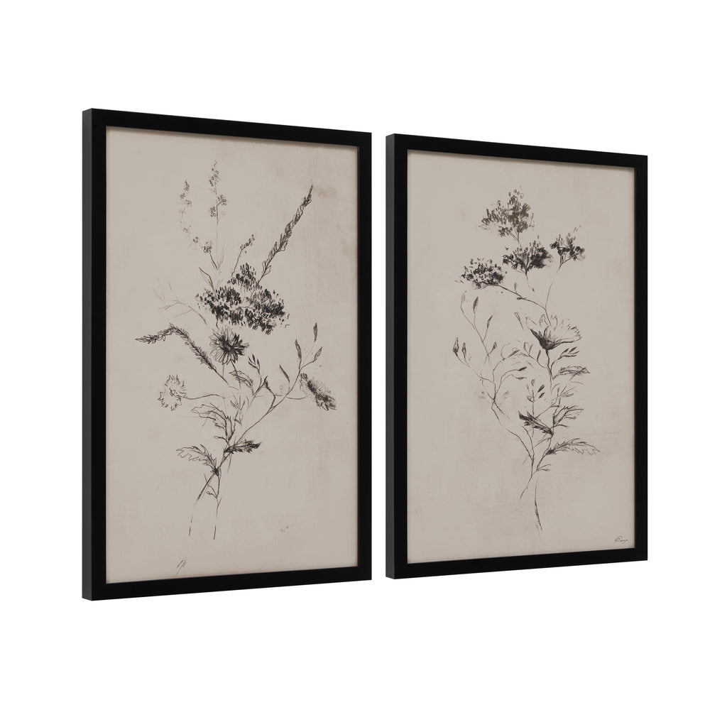 Adeline wall decor by Renwil, rag paper, black frame