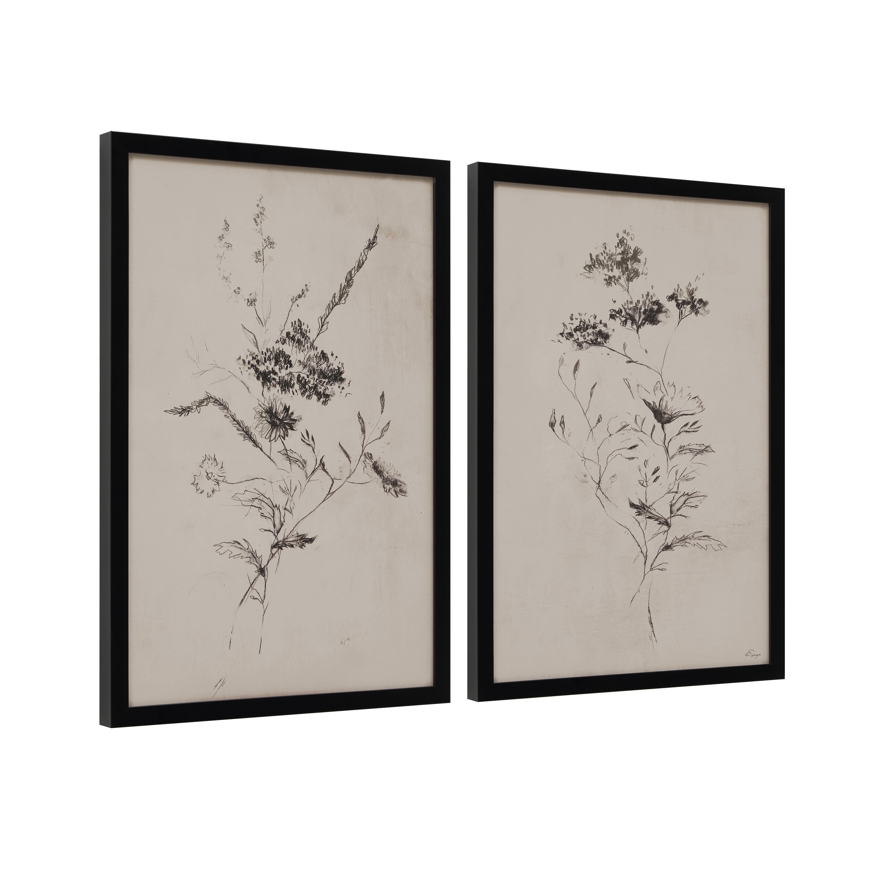 Adeline wall decor by Renwil, rag paper, black frame