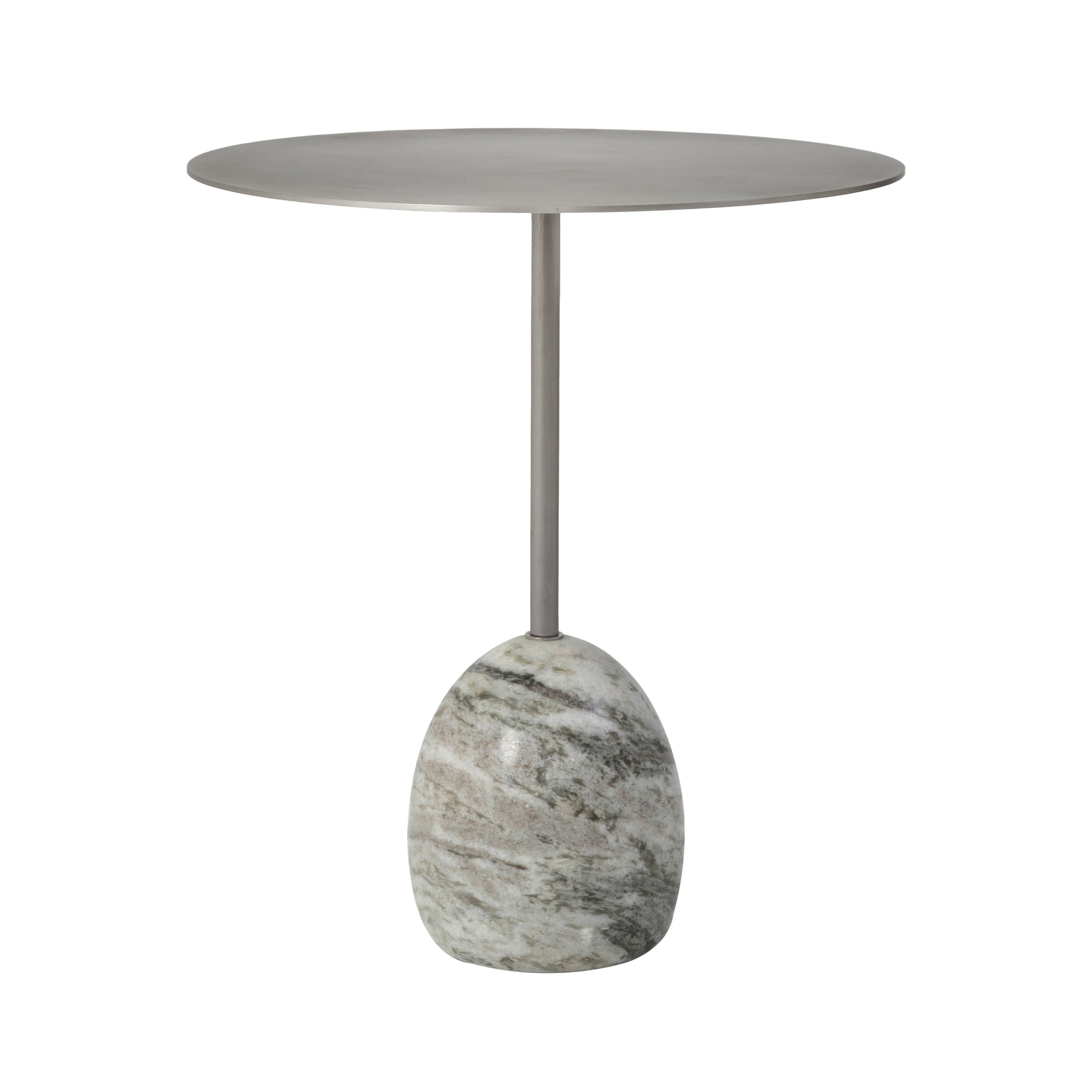 Aiden accent table by Renwil, sanwar marble, dark iron base
