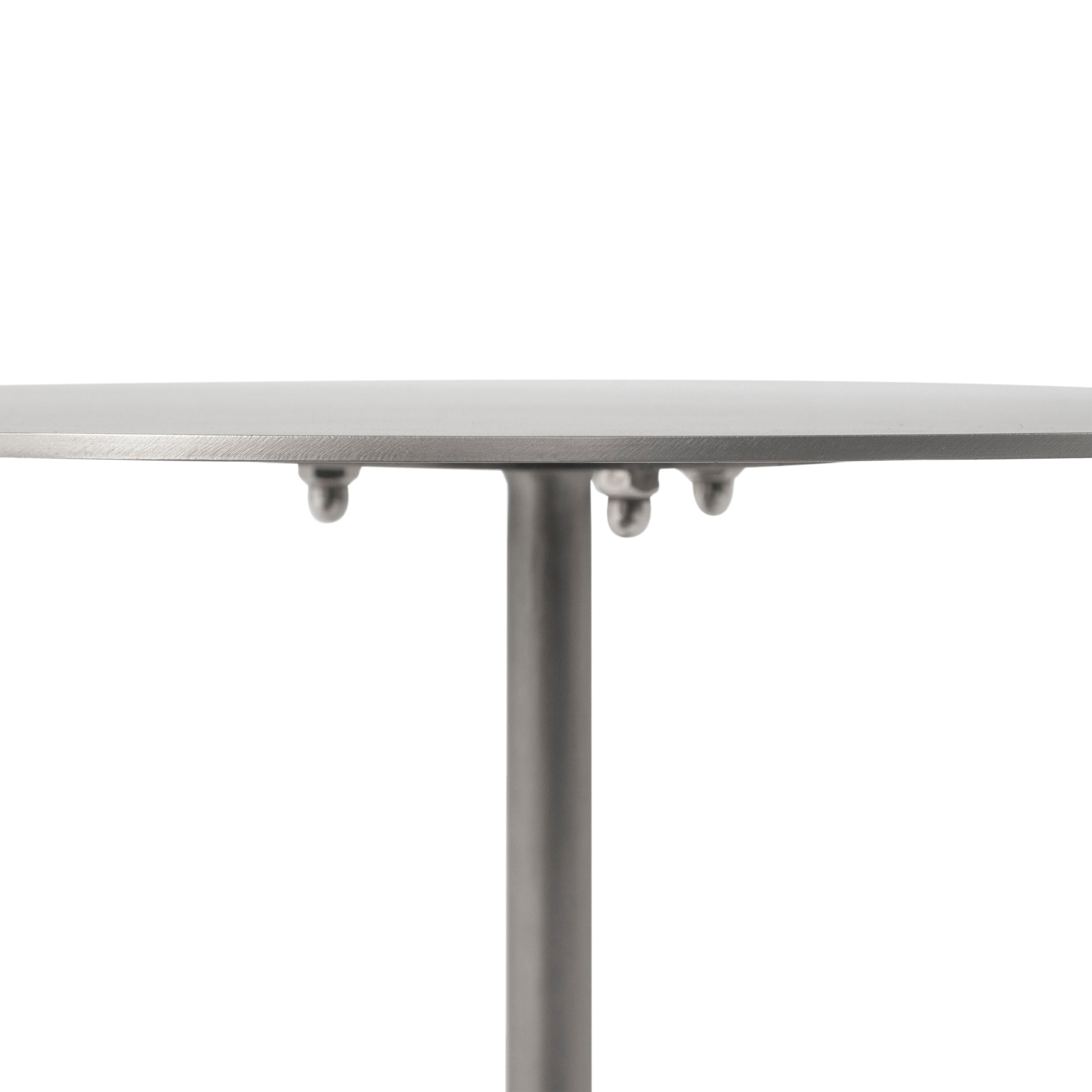 Aiden accent table by Renwil, sanwar marble, dark iron base