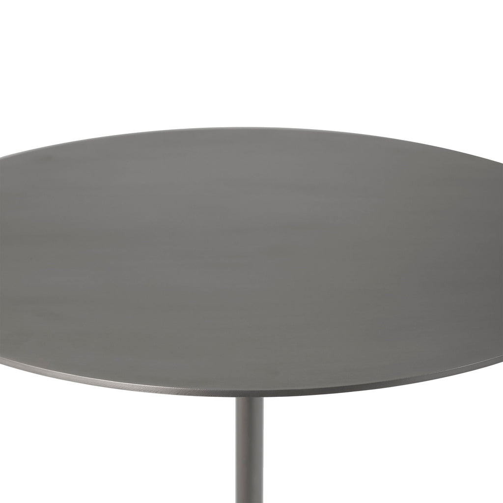Aiden accent table by Renwil, sanwar marble, dark iron base