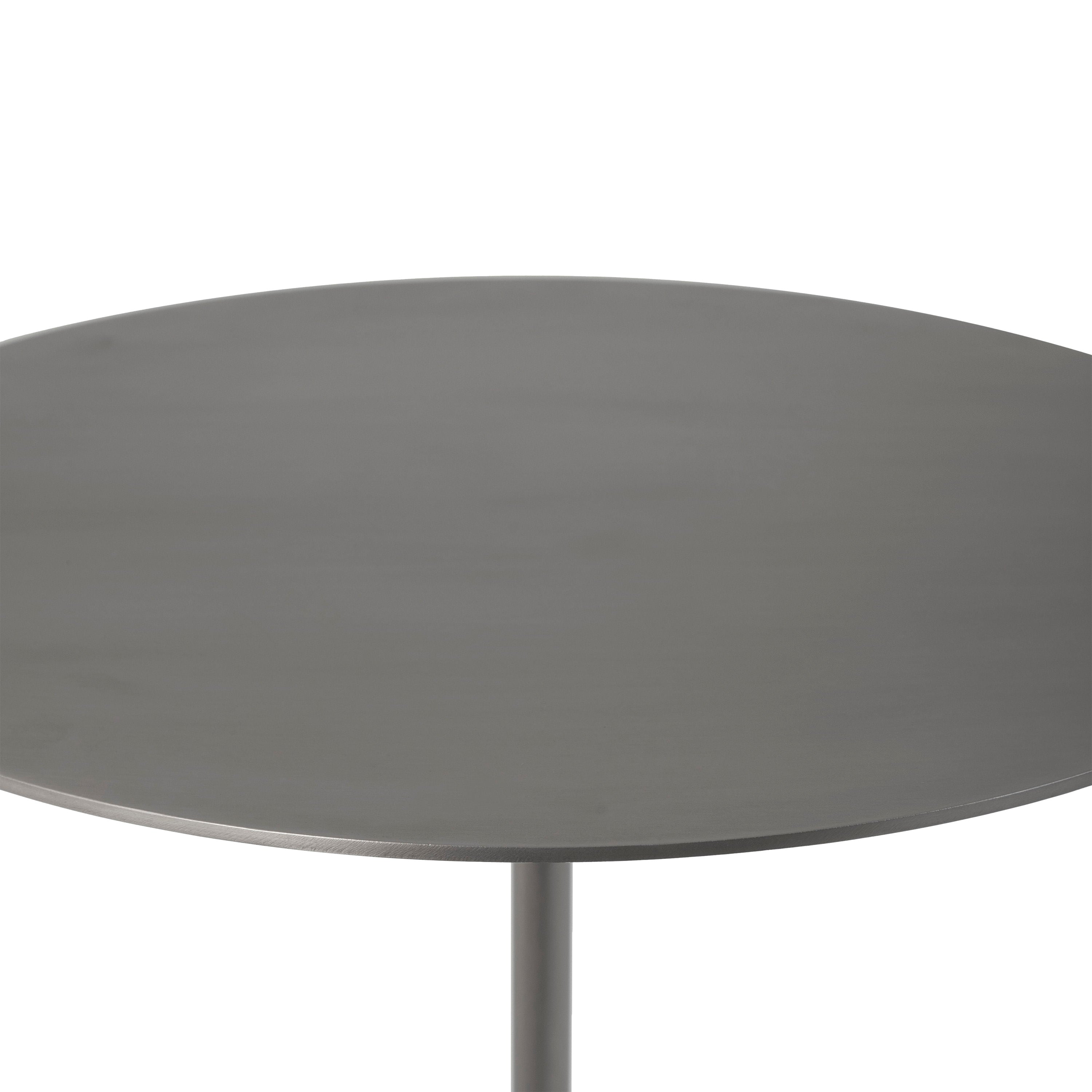Aiden accent table by Renwil, sanwar marble, dark iron base