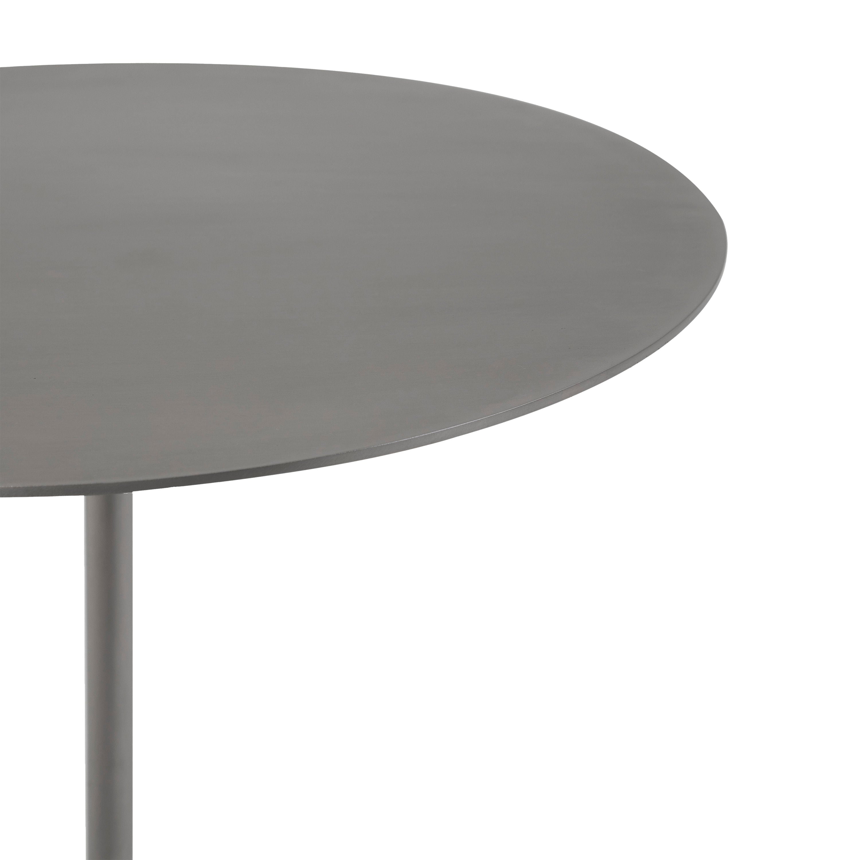 Aiden accent table by Renwil, sanwar marble, dark iron base