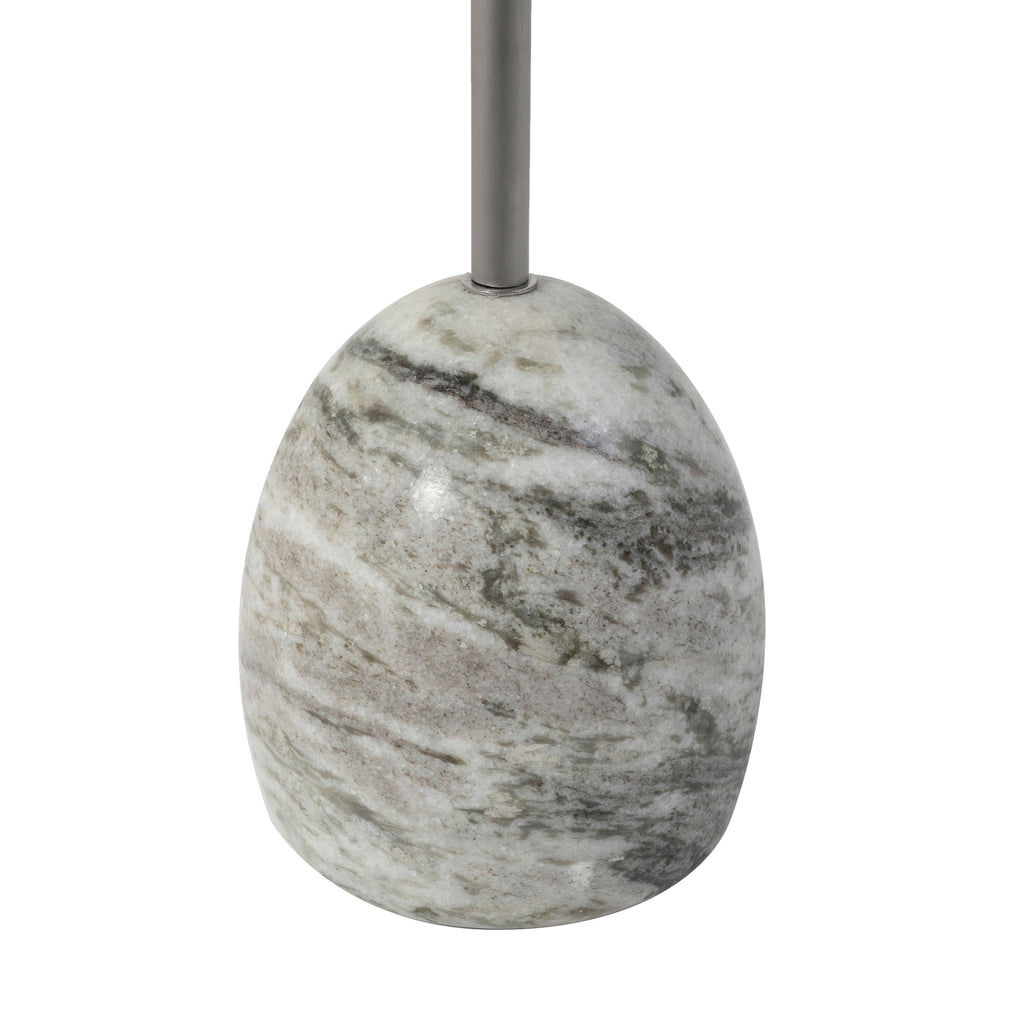 Aiden accent table by Renwil, sanwar marble, dark iron base