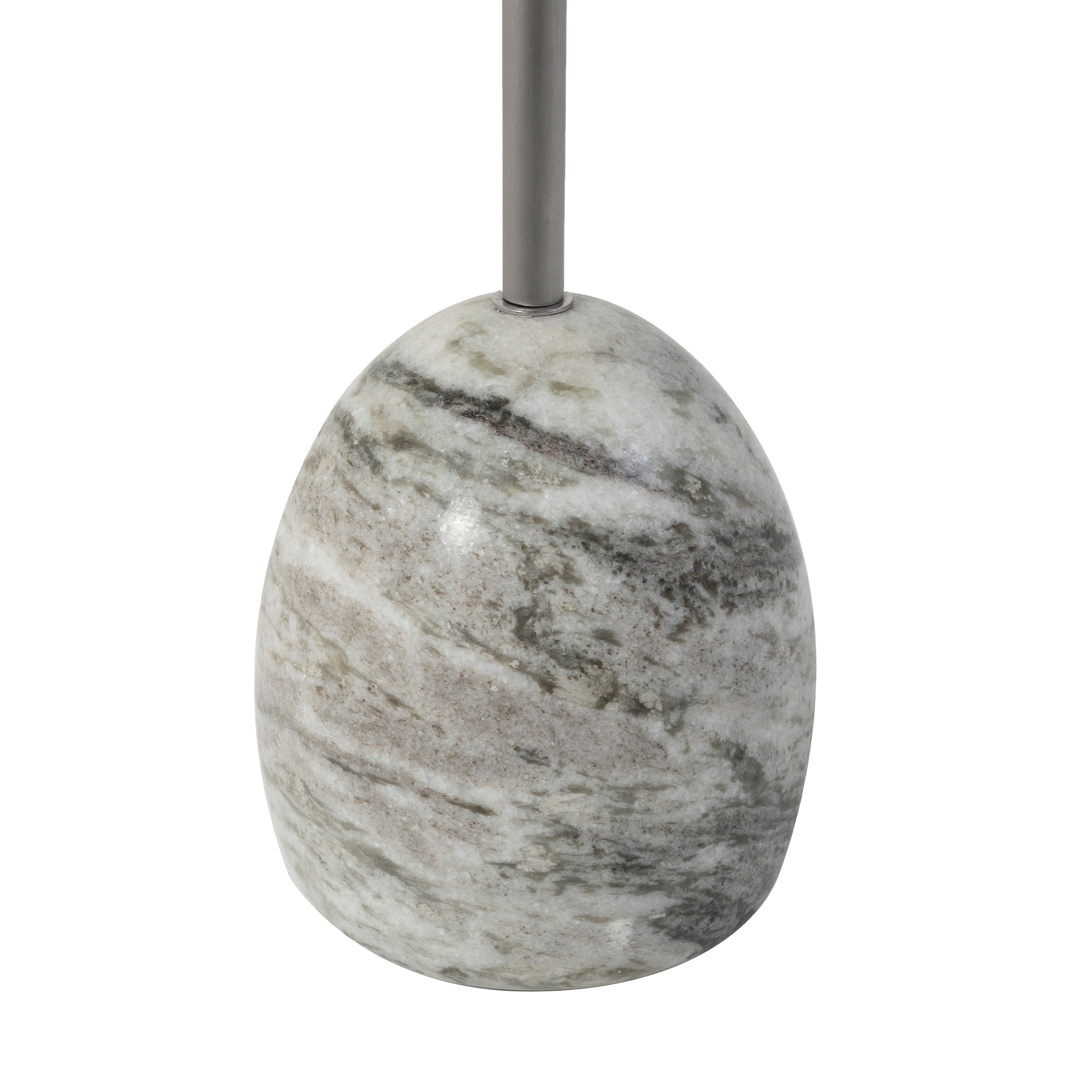Aiden accent table by Renwil, sanwar marble, dark iron base