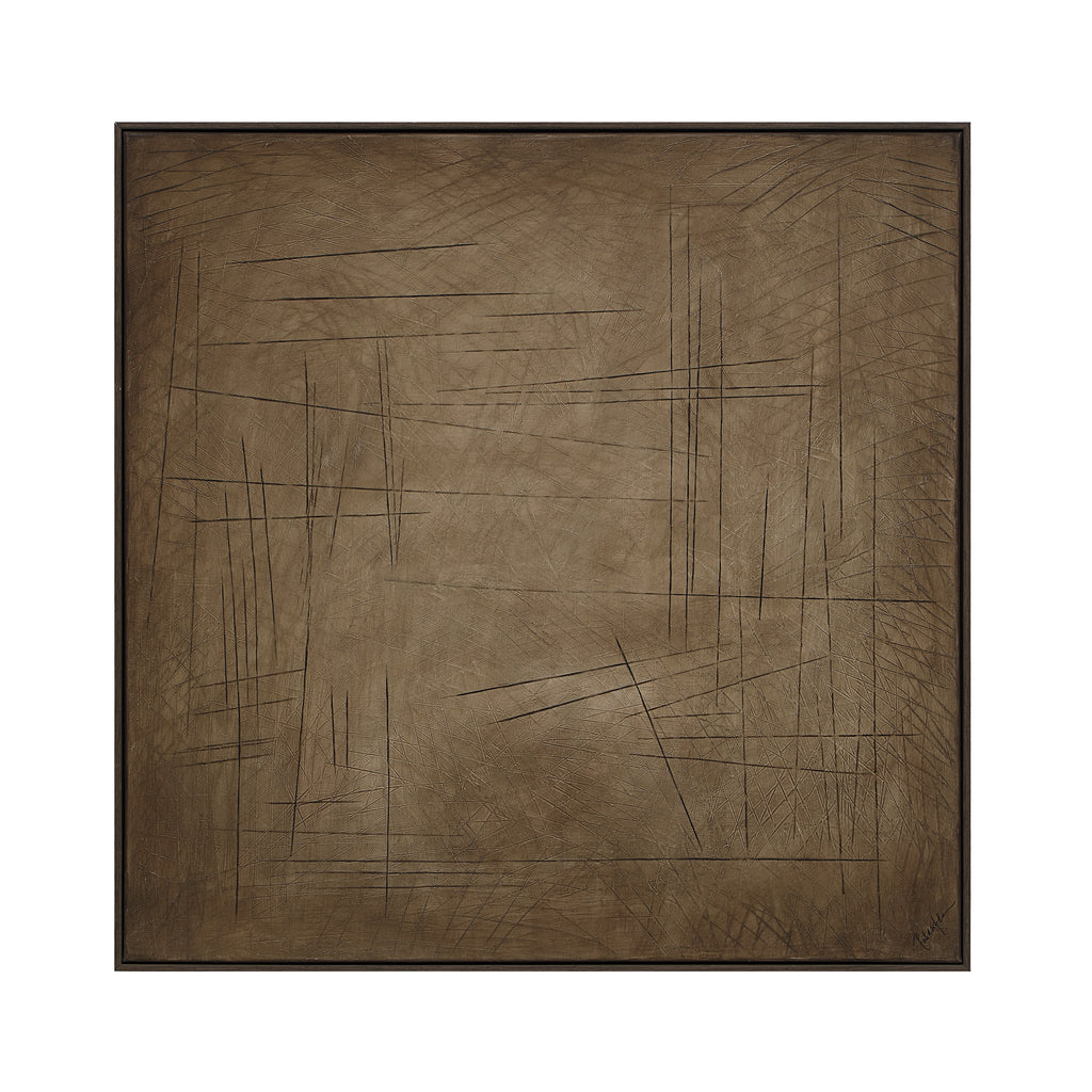 Alaric wall art by Renwil, cotton canvas, black oak frame