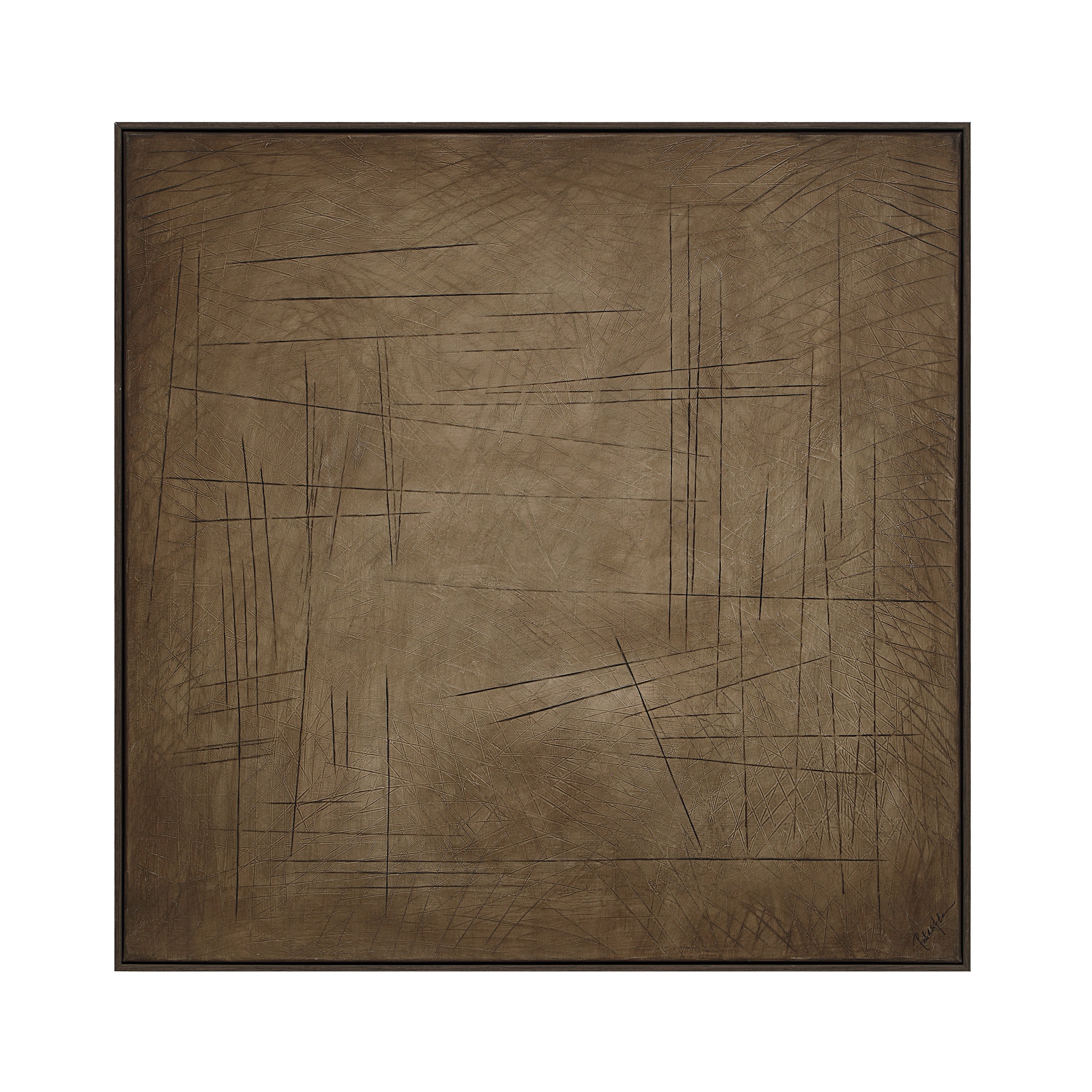 Alaric wall art by Renwil, cotton canvas, black oak frame