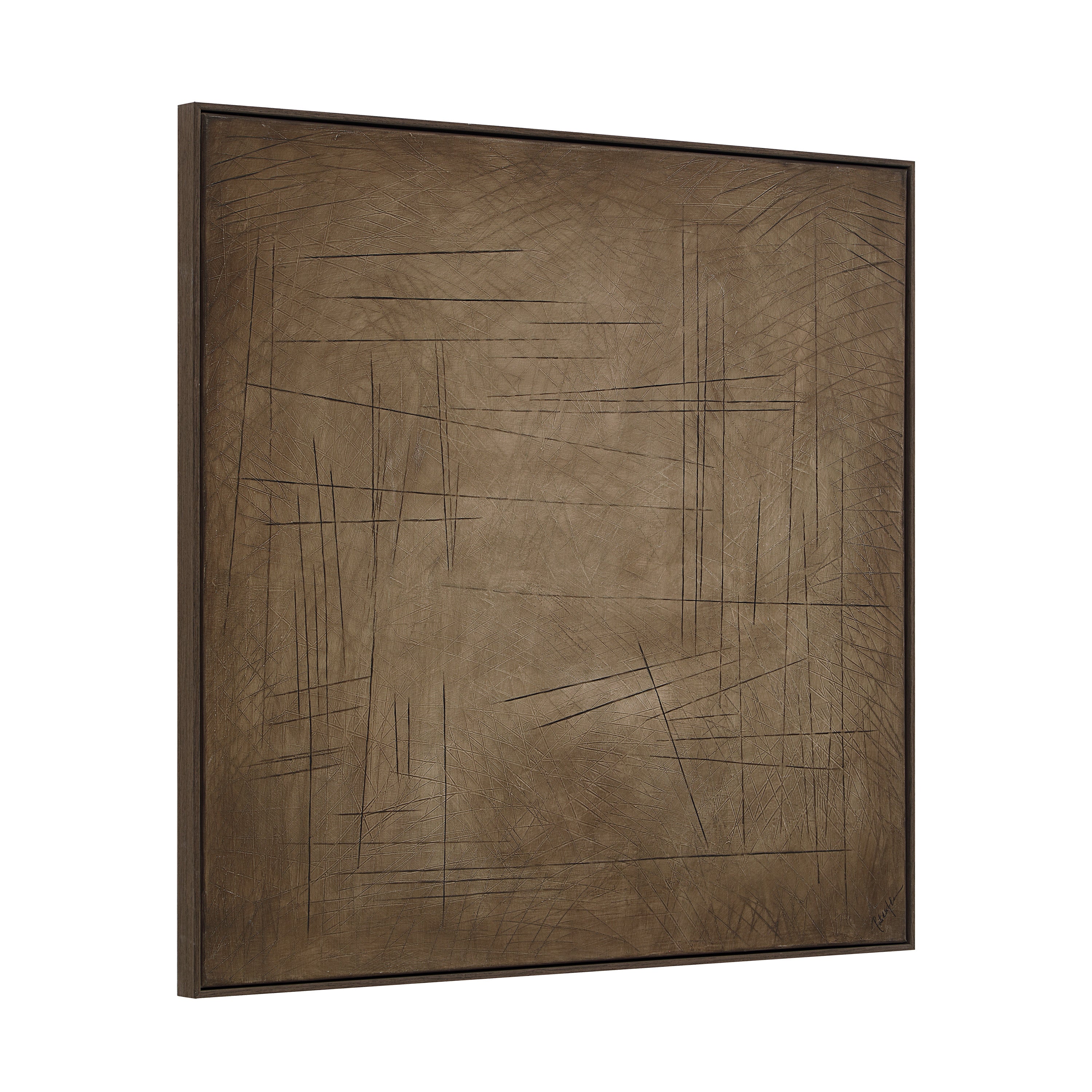 Alaric wall art by Renwil, cotton canvas, black oak frame