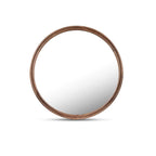 Alcott large round wall mirror by Moe's Home Collection, solid wood, hand-rubbed oil finish