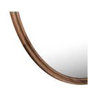 Alcott large round wall mirror by Moe's Home Collection, solid wood, hand-rubbed oil finish