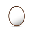 Alcott oval wall mirror by Moe's Home Collection, solid walnut, hand-rubbed oil finish