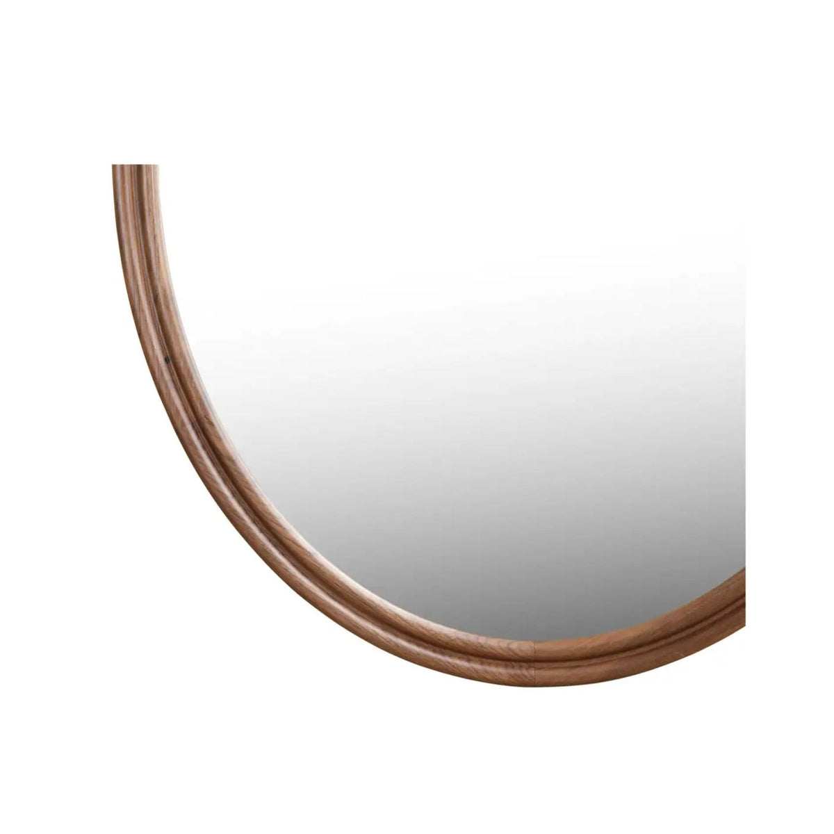 Alcott oval wall mirror by Moe's Home Collection, solid walnut, hand-rubbed oil finish