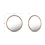 Alcott small round wall mirror by Moe's Home Collection, solid wood, hand-rubbed oil finish