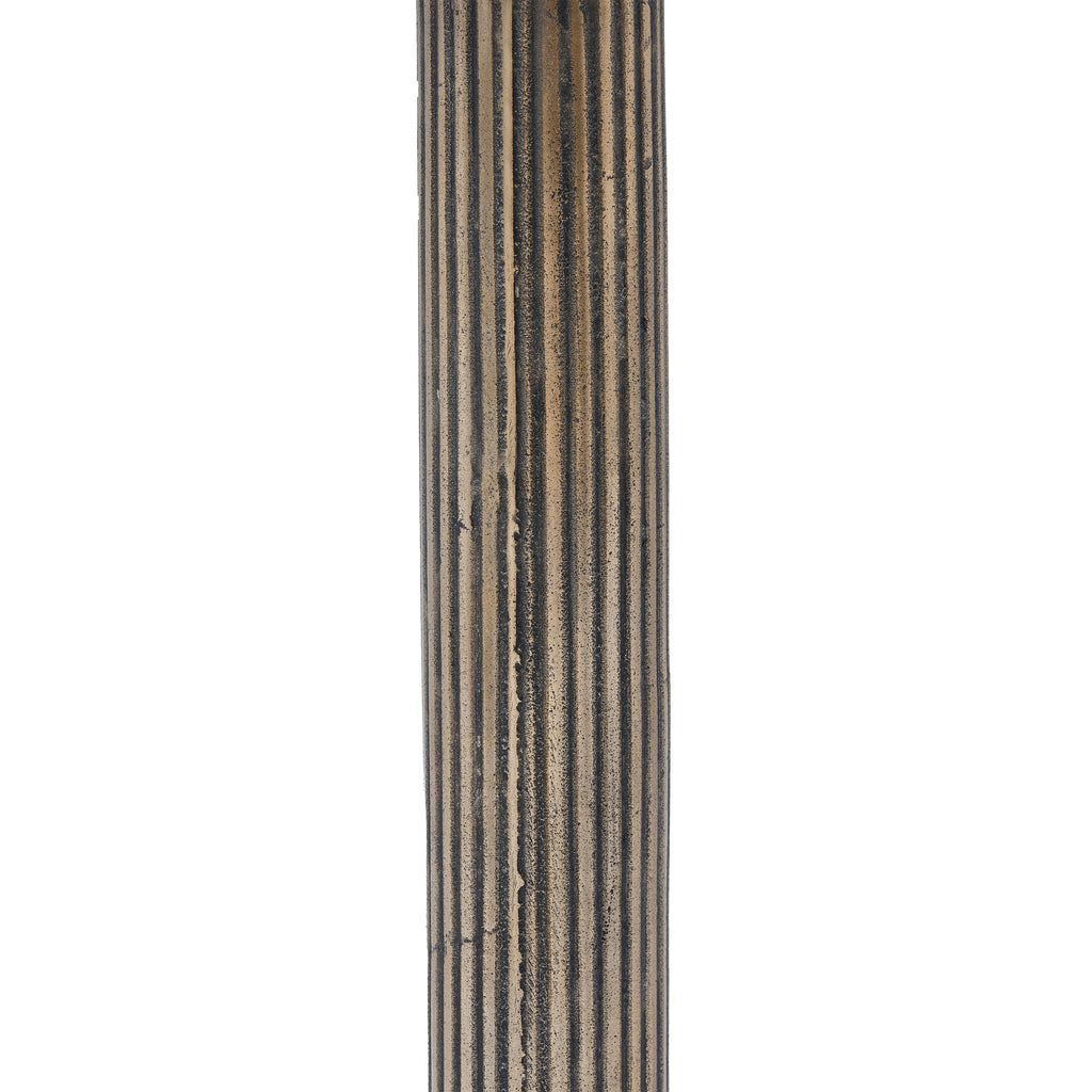 Allard accent table by Renwil, cast aluminum, antique brass finish