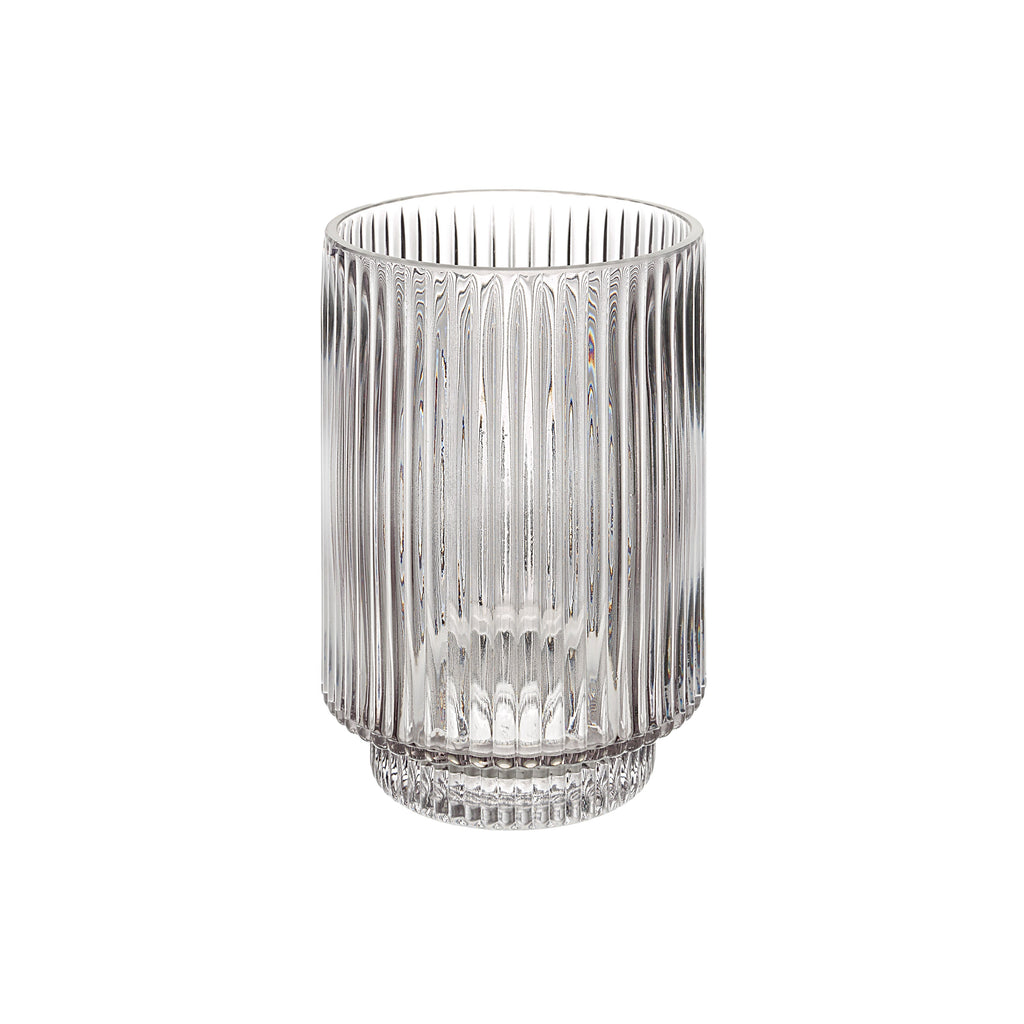 Amiens vase by Renwil, mouth-blown glass, grey fluted