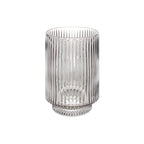 Amiens vase by Renwil, mouth-blown glass, grey fluted