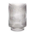Amiens vase by Renwil, mouth-blown glass, grey fluted