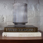 Amiens vase by Renwil, mouth-blown glass, grey fluted