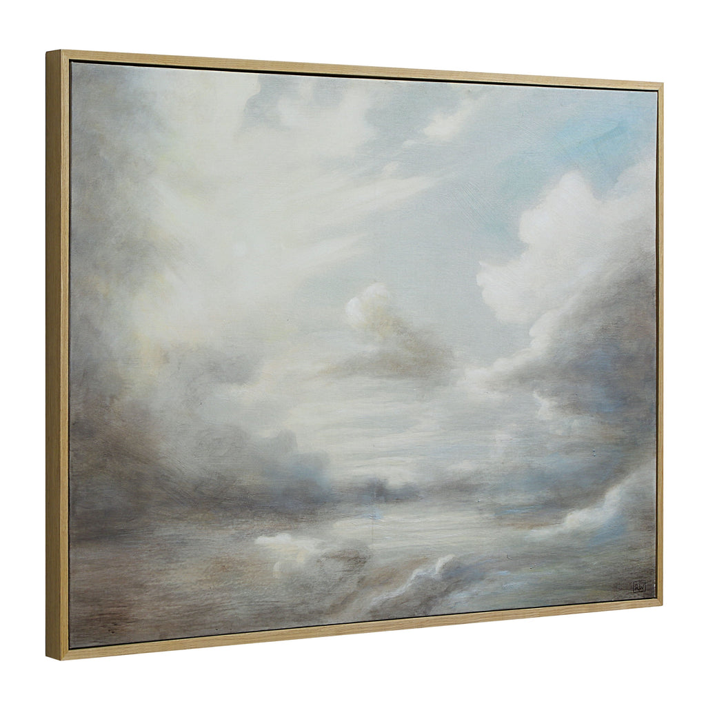 Anse wall art by Renwil, cotton canvas, cream frame