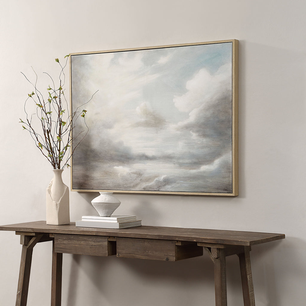 Anse wall art by Renwil, cotton canvas, cream frame