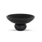 Asha decorative bowl by Moe's Home Collection, black terracotta, wide shallow form