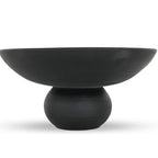 Asha decorative bowl by Moe's Home Collection, black terracotta, wide shallow form