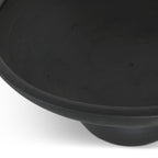 Asha decorative bowl by Moe's Home Collection, black terracotta, wide shallow form