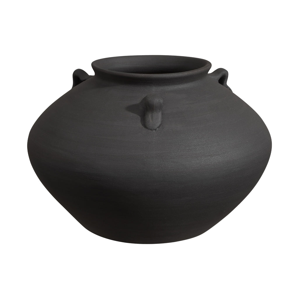 Asher vase by Renwil, terracotta, antique black, hand-finished