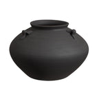 Asher vase by Renwil, terracotta, antique black, hand-finished