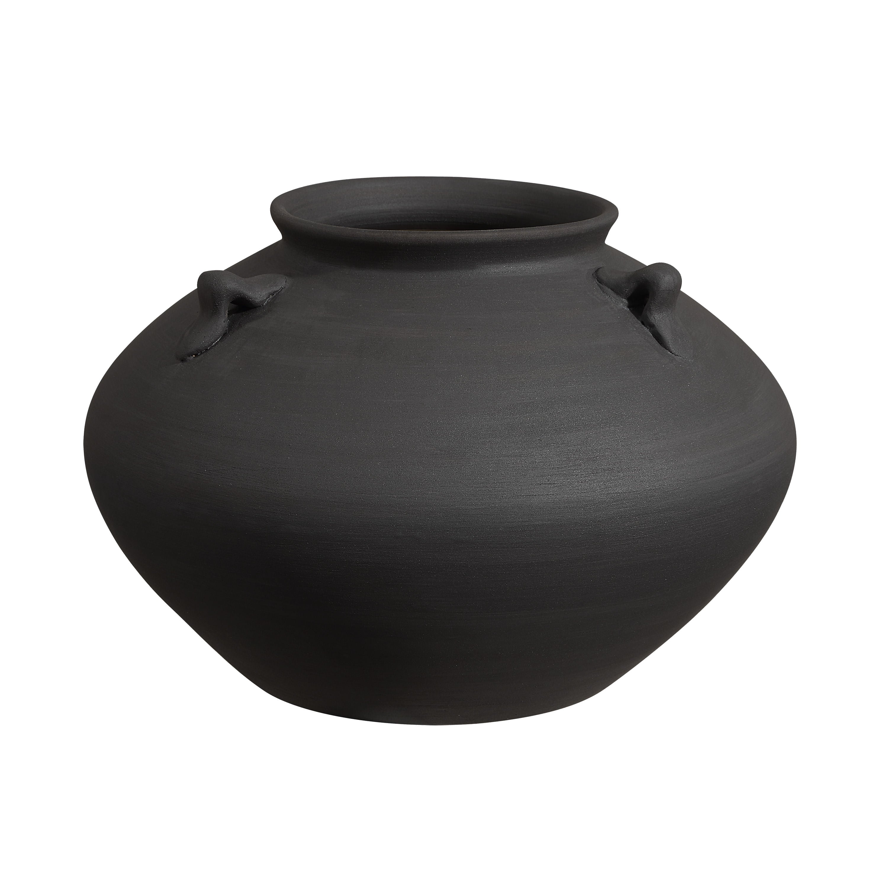 Asher vase by Renwil, terracotta, antique black, hand-finished