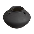 Asher vase by Renwil, terracotta, antique black, hand-finished