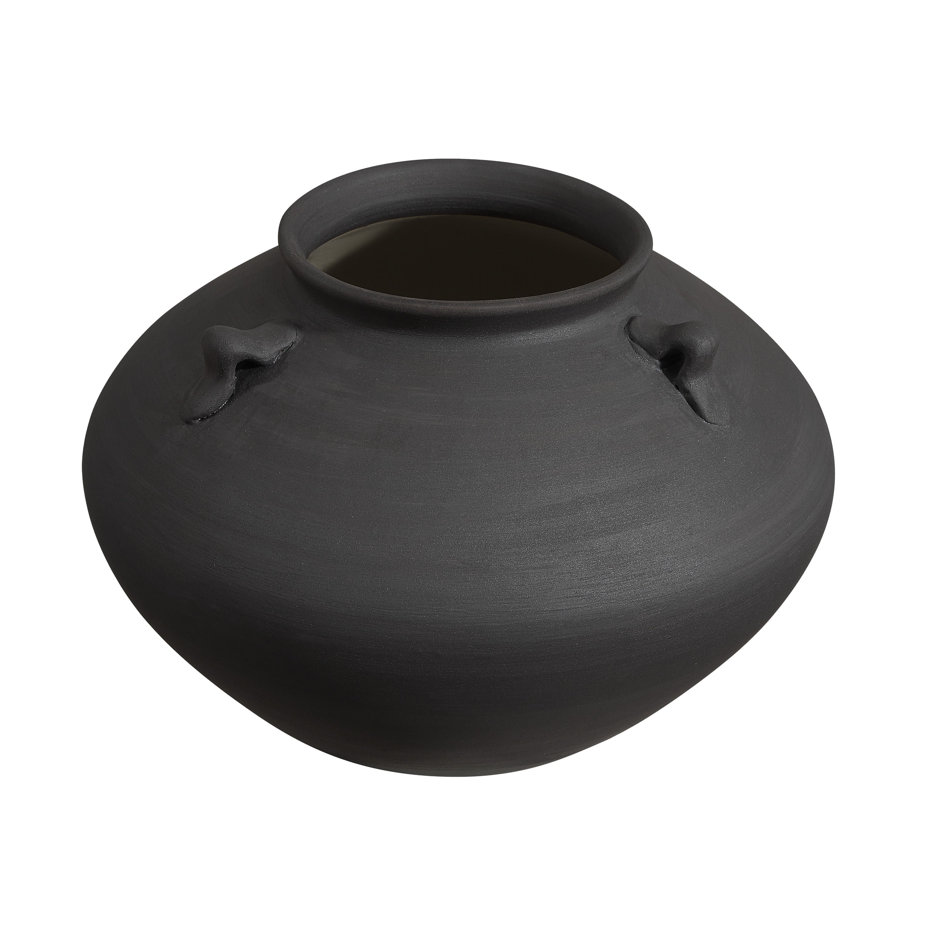 Asher vase by Renwil, terracotta, antique black, hand-finished