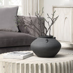 Asher vase by Renwil, terracotta, antique black, hand-finished