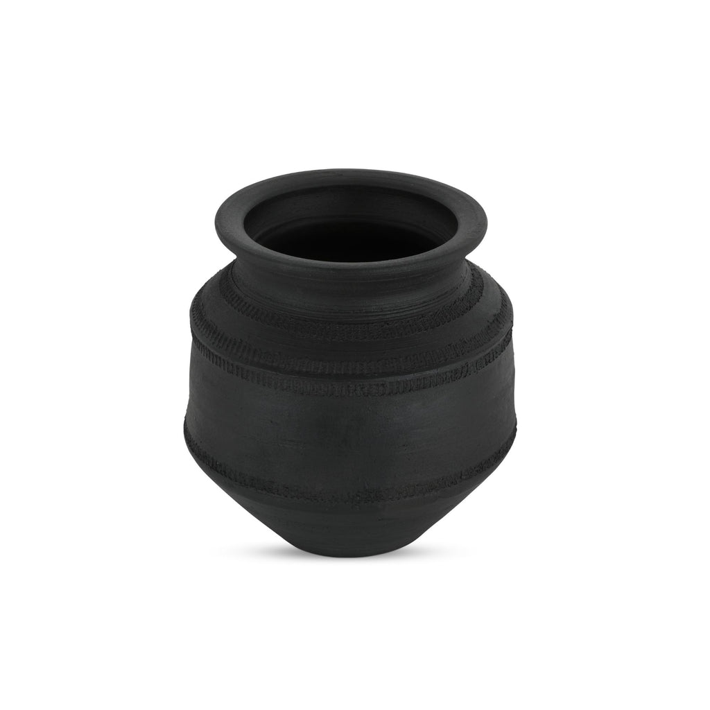 Astra vessel by Moe's Home Collection, black terracotta, matte finish