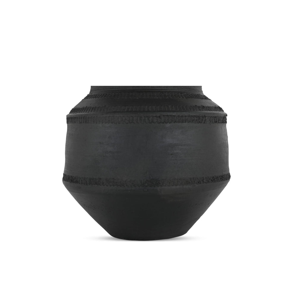 Astra vessel by Moe's Home Collection, black terracotta, matte finish
