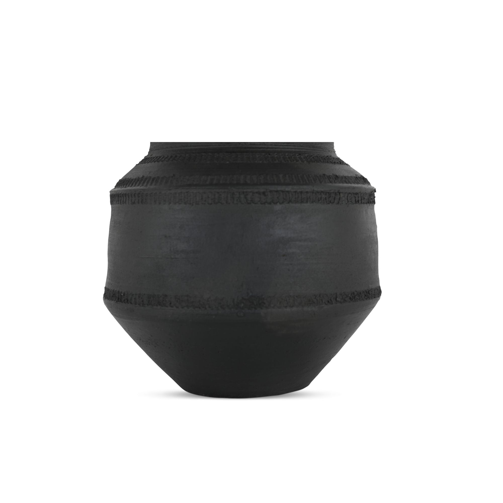 Astra vessel by Moe's Home Collection, black terracotta, matte finish