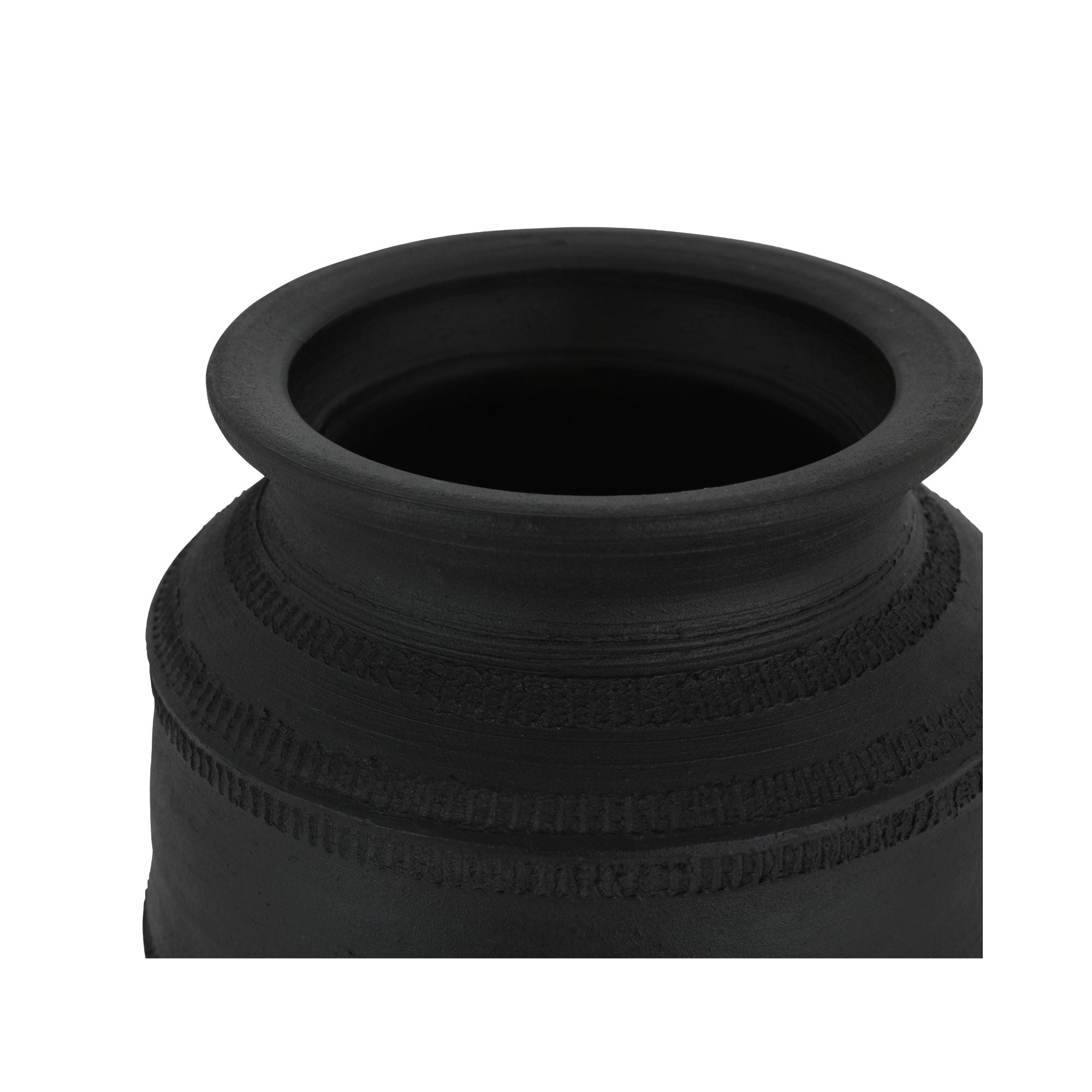 Astra vessel by Moe's Home Collection, black terracotta, matte finish