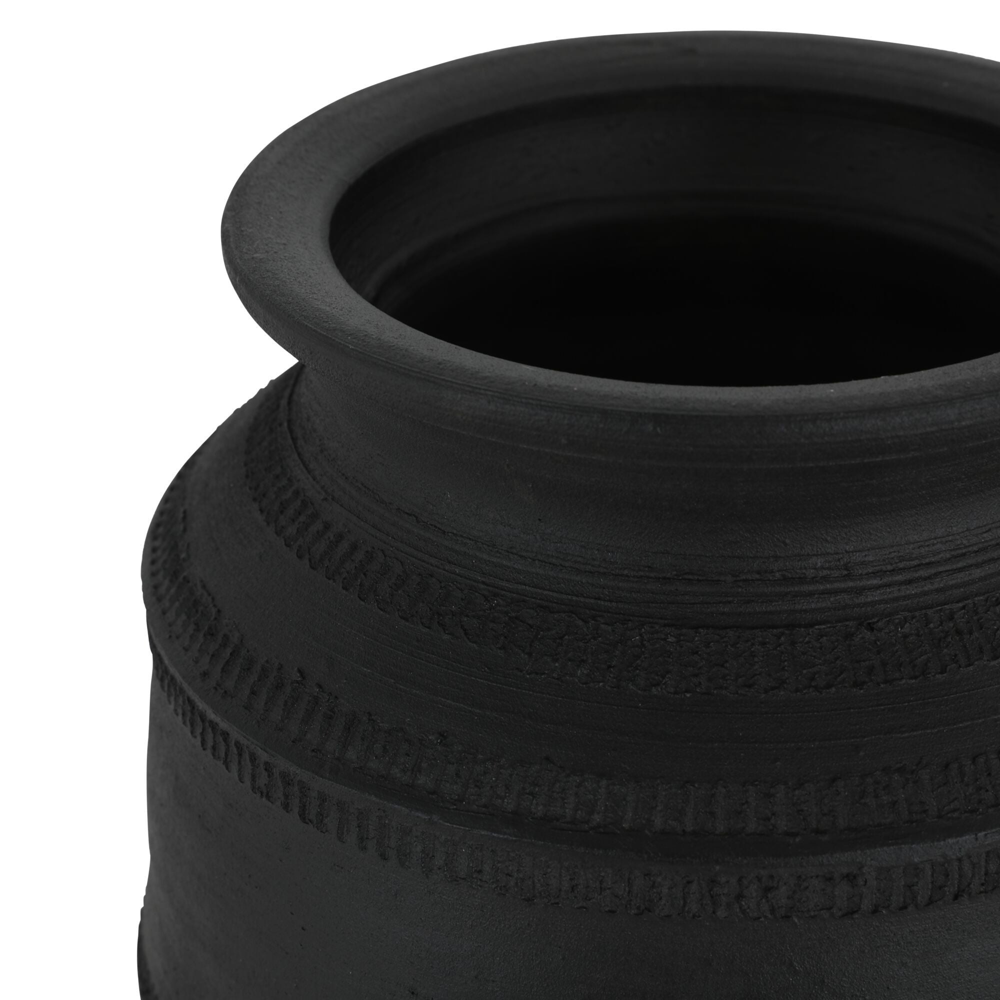 Astra vessel by Moe's Home Collection, black terracotta, matte finish