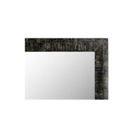 Avis wall mirror by Moe's Home Collection, horn inlay frame, cream caramel tones
