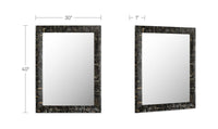 Avis wall mirror by Moe's Home Collection, horn inlay frame, cream caramel tones