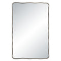 Balsa wall mirror by Renwil, iron, antique nickel finish